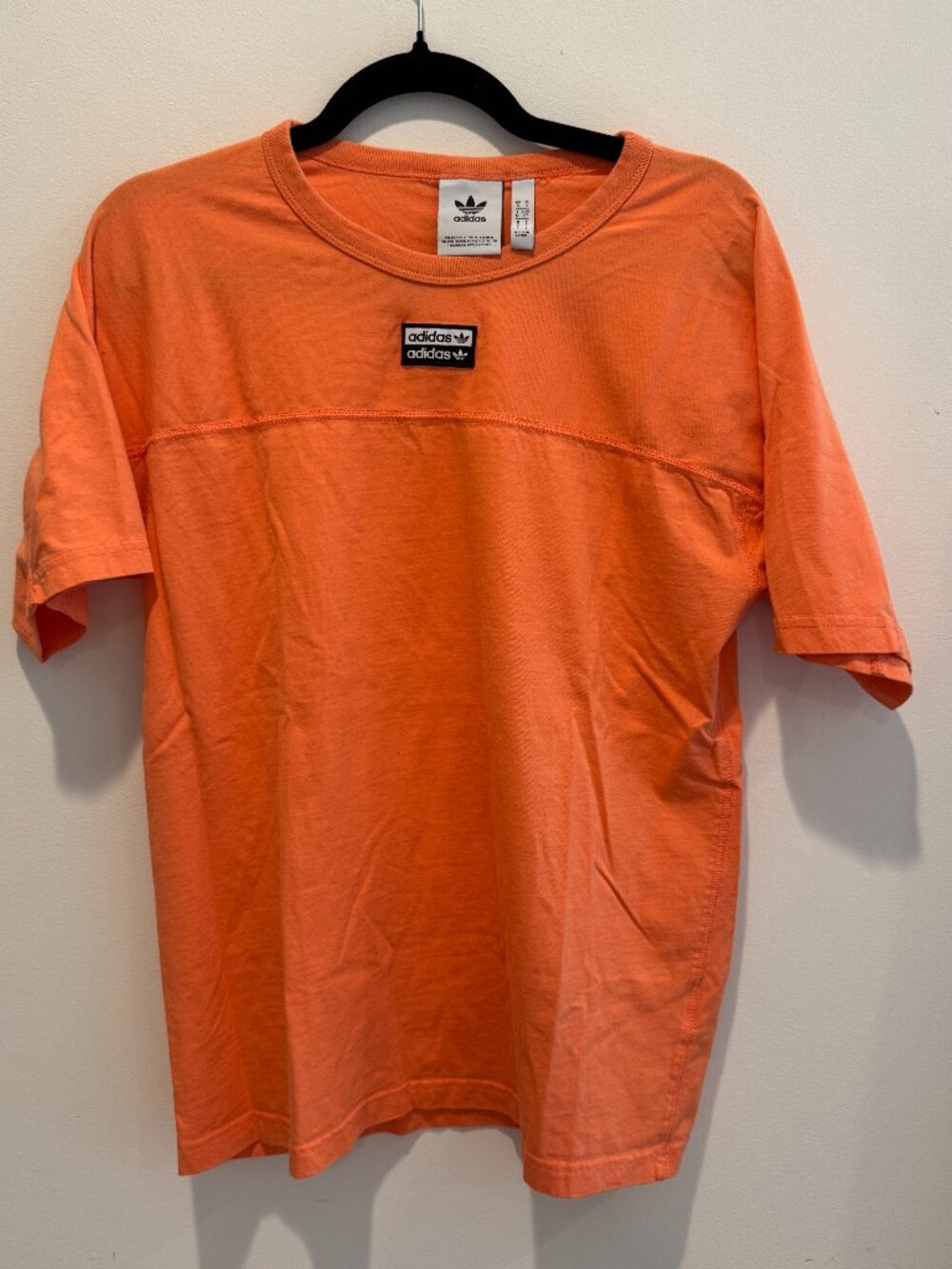 Adidas Orange casual heavyweight tee - men's small